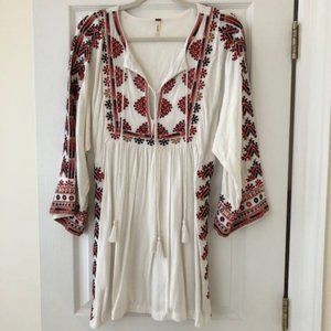 Free People Embroidered Boho Dress Size XS